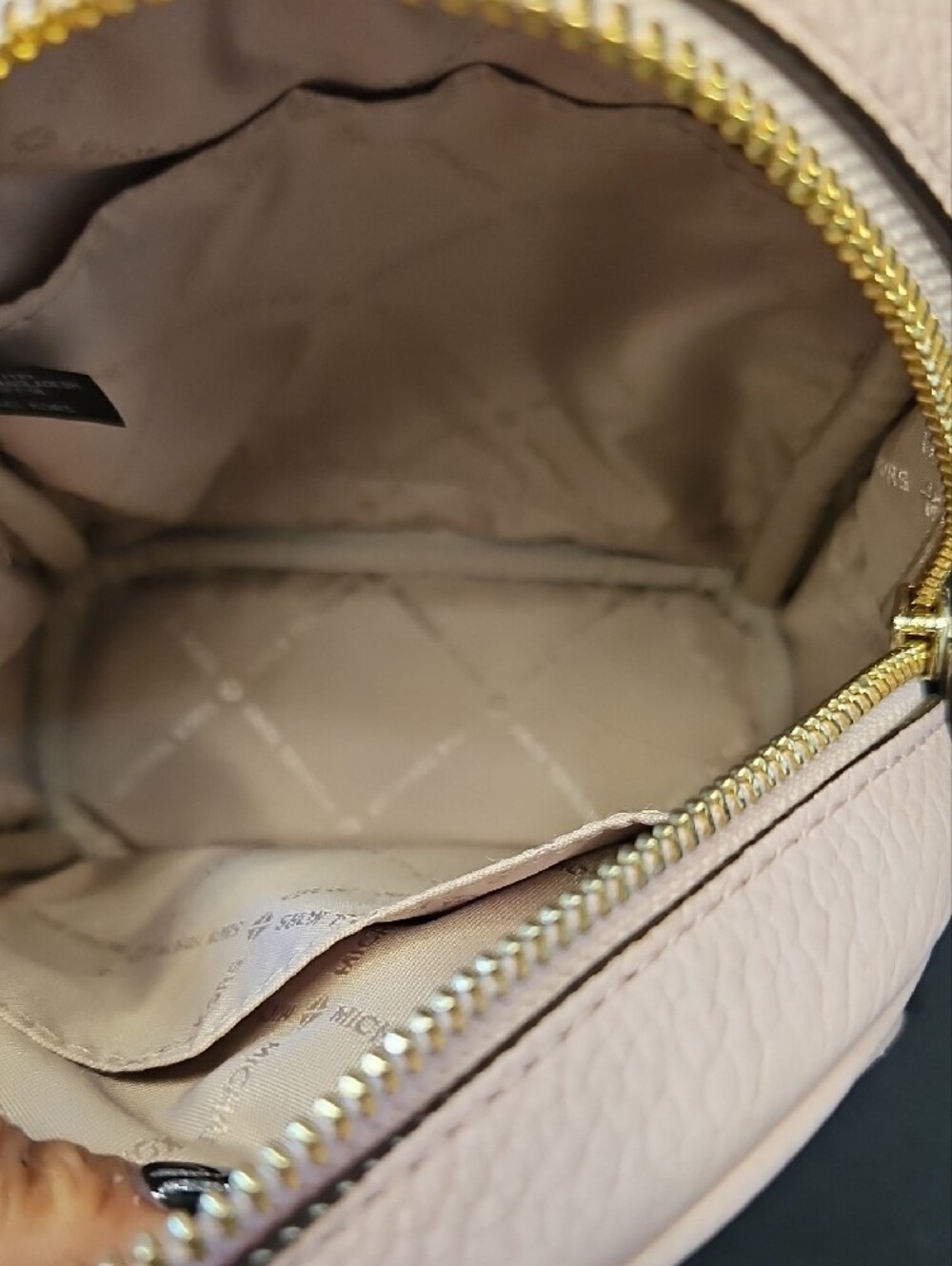 Michael Kors Blush Pink Pebbled Leather Mini Backpack EUC - Picture 9 of 16